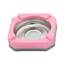 Dekoratif Masa Küllüğü - Pembe - Mavi -yeşil Kare Küllük İç Kısmı Metal