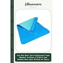 Tpe Mat Blue Tpe Profesyonel Yoga Minderi Turkuaz 173 61 4 Mm Stüdyo Matı Spor Örtüsü Ev Sporu
