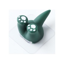 Pazly-komik Diş Fırçası Tutucu - Karikatür Hayvan Tasarım, Yapışkanlı, Diş Macunu İçin Yeşil