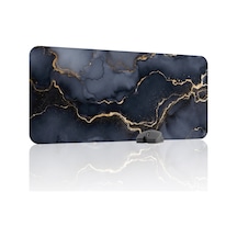 Siyah Mermer Kaymaz Dikişli Kauçuk Oyuncu Mousepad V2 - 90x40 Xxl Gaming Mouse Pad Fare Altlığı