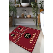 EXPRESS DJT 3 LU SET Banyo Halısı Banyo Paspası Çok Renkli