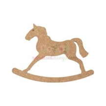 Ahşap Pony Atı Figürü Mdf Obje Karışık