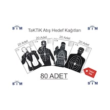 Sim Taktik Atış Hedef Kağıtları 64x90cm 90gram Karma Paket 20x4