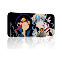 Gurren Lagann Kaymaz Dikişli Kauçuk Oyuncu Mousepad V4 - 70x30 Xl Gaming Mouse Pad Fare Altlığı