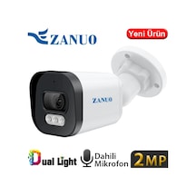 Zanuo Zn-ıpc-b1210c-s2-as-2.8mm 2mp 2.8mm Dual Light Ip67 Dahil.mik.128gb Sd Bullet Ip Kamera 20mt