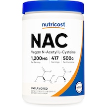 Nutricost N-acetyl L-cysteine N.a.c Antioxidants Powder 500 Gram 417 Servis Aromasız