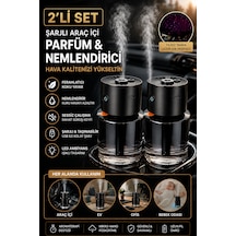 Araç İçi Hava Nemlendirici Ve Koku Difüzörü Usb Şarjlı Sessiz Çalışma 140 Ml 2 Adet