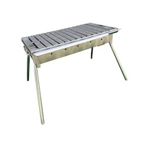 Paslanmaz Kömürlü Mangal 28 X 55 Cm Portatif Eko