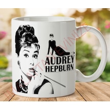 1-020 Audrey Hepburn Baskılı İki Taraf Baskılı Kupa Bardak.jpg