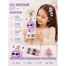 5'li Set Sevimli Karakter Figürlü Büyük Klips Ve Mini Mandal Kız Çocuk Toka B