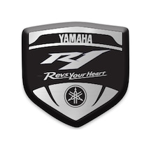 Motosiklet Stıcker Yamaha R1 Logolu 3d Kabartmalı Siperlik Camı 1