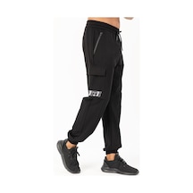 Maraton Sportswear Oversize Erkek Lastik Paça Basic Siyah Eşofman Altı 22466-siyah Siyah