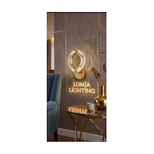 Yonca Model Tekli Gold 3 Renk Modu Kristal Taşlı Salon Mutfak Yatak Çocuk Odası Aplik