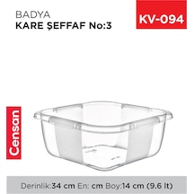 Kare Şeffaf Badya 1 Adet 3 No Royaleks-e166 Diğer