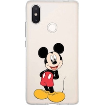 Xiaomi Mi 8 Se Uyumlu Kapak Mickey Mouse Tasarımlı Şeffaf Silikon Kılıf Şeffaf