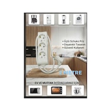 Vikomulti-let 3 Lü 1-15 Metre Arası Çocuk Korumali 3x2.5 % Yüz Tam Bakır Ttr Kablolu Uzatma Seyyar Markanin Özel Üretimi   Tse Fişli Bakir Kablolu 2 Metre - 895087885 2 Metre - 895087885 895087885 10 - 15 M