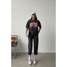 Boston T-shirt Eşofman Altı Jogger - Füme Baskılı Alt Üst Eşofman Takımı Oversize Bisiklet Yaka Füme Boston T-shirt Eşofman Altı Jogger - Füme Baskılı Alt Üst Eşofman Takımı Oversize Bisiklet Yaka Füme