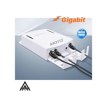 Lexroo Outdoor Dış Mekan Poe Extender 1x2 Çıkış Gigabit 25.5w Ip Kamera Ap Poe Repeater An3112