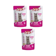 Energy Tavuklu Yavru Yaş Pouch Kedi Maması 3 x 85 G