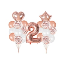 2 Yaş Rose Gold Balon Seti