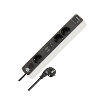 Ecolor Serisi 3 Soketli 1 Adet Type-c + 1 Adet Usb Girişli 1.5 Metre Kablolu Zaman Ayarlı Uzatma Priz 0