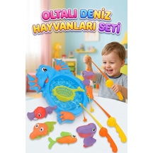 Eğlenceli Ejderha Banyosu 10+ Parça Balık Tutma Oyun Seti Renkli Hayvan Figürlü Ve Oltalı Oyun Seti