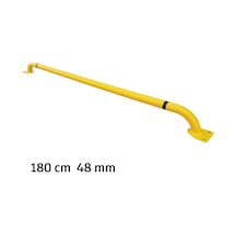 Araç Stoper İmalatı Otopark Araç Stoperi Lastik Sonlandırma Demiri 180 Cm Ø48mm 2mm Turuncu