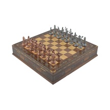 Gifthome Metal Satranç Takımı-seti orta yunan antik sandıklı Masi