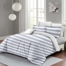 Monohome Soft Strip Luxury Çift Kişilik Pamuk Saten Nevresim Takı