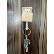 Sevimli Kedi Anahtar  Askısı