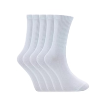 Novomoskovskij Trikotaz Erkek Çorapları Seti, 5 Çift, Yüksek Bilekli, Düz Renkli, Spor 210642607 Beyaz