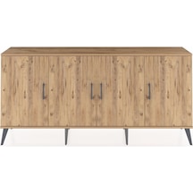 Arges Konsol 3 Raflı 4 Kapaklı 176x30x83 Çam-çam/çam Çam/çam