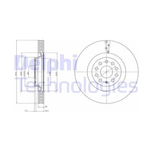 Delphı Bg9109c - Fren Diski Tekli Paket - Boyalı. Delikli Ön Aud