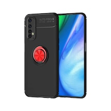 Realme 7 Kılıf Range Yüzüklü Silikon - Siyah-kırmızı Bzsxx00 1