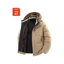 Orta Yaşlı Erkekler İçin Yeni Stil Kalın Kışlık Pamuklu Dolgulu Ceket, Kışlık Giyim, Sıcak Kışlık Giysiler Haki