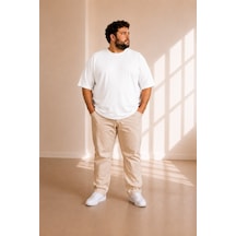 Sngl Tekstil Erkek Büyük Beden Oversize Kısa Kollu T-shirt 3xl 4xl 5xl 6xl 7xl 8xl 9xl 10xl Beyaz