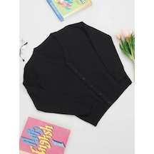 People Dream Okul Düğmeli Triko Kazak 93250356 Siyah