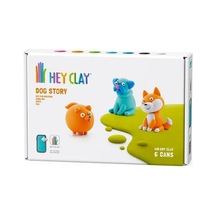 Hey Clay Yaratıcı Kil Seti - Spitz, Shiba Inu, Pug Çok  Renkli