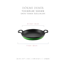 Voeux 22 Cm Yuvarlak Sahan - Yeşil