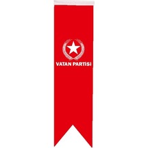 Masa Üstü Kırlangıç Vatan Partisi Bayrağı - 8x30cm Çift Taraflı S