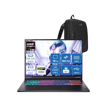 Acer Nitro 18 AI AN18-61-R1VS NH.QYHEY.001F31 Ryzen AI 9 365 128 GB 256 GB SSD RTX5060 18" Free Dos Dizüstü Bilgisayar + Çanta