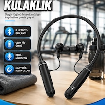 Boyun Askılı Bluetooth Kulaklık Mikrofonlu, Manyetik Uçlu Ve Uzun Pil Ömürlü 00
