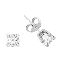Sirius Beyaz Topaz Tektaş Küpe 0823E0041