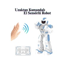 Uzaktan Kumandalı Robot El Sensörlü Şarjlı Led Işık Moonwalk Yürüyen Akıllı Robot 19 Fonksiyon