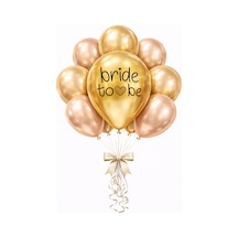 Bride Balon Krom Altın 10lu 12 İnç Çok  Renkli