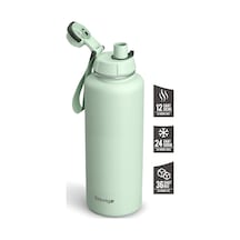 1 Hand Leak-proof Sızdırmaz Çelik Termos 1500 Ml Smoke Green St-256 Çok Renkli
