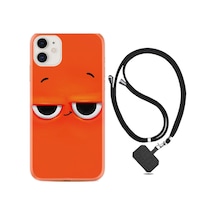 Apple Uyumlu iPhone 13 Mini Kılıf Boyun Askılı Orange 1830