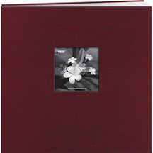 İpek Kumaş Çerçeve Front Memory Kitap, Cranberry Red, 30,5 X 30,5 Cm