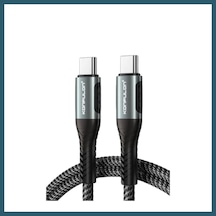 Bezos Konfulon Dc43 Type-c To Type-c 1m Örgü 60w Hızlı Şarj Kablo - Siyah Ob
