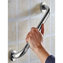 Yaşlı Ve Bedensel Engelli Tutunma Barı Paslanmaz Çelik 19 Mm Çap 60 Cm Gümüş
